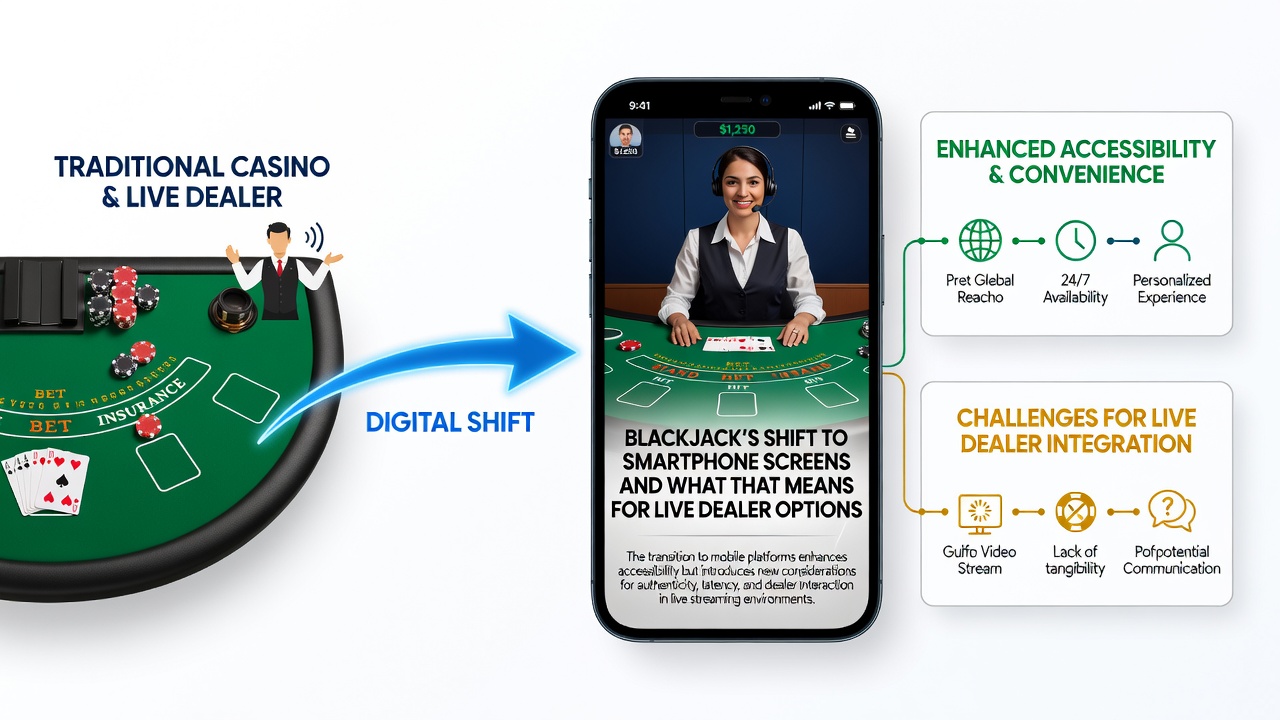 Live dealer at a blackjack table with multiple smartphone screens showing the stream