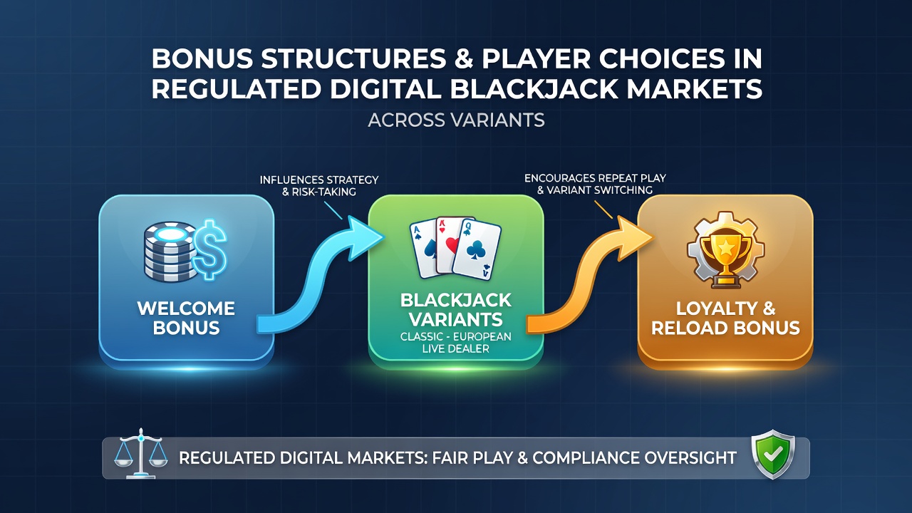 Player activity distribution across blackjack variants under different bonus conditions